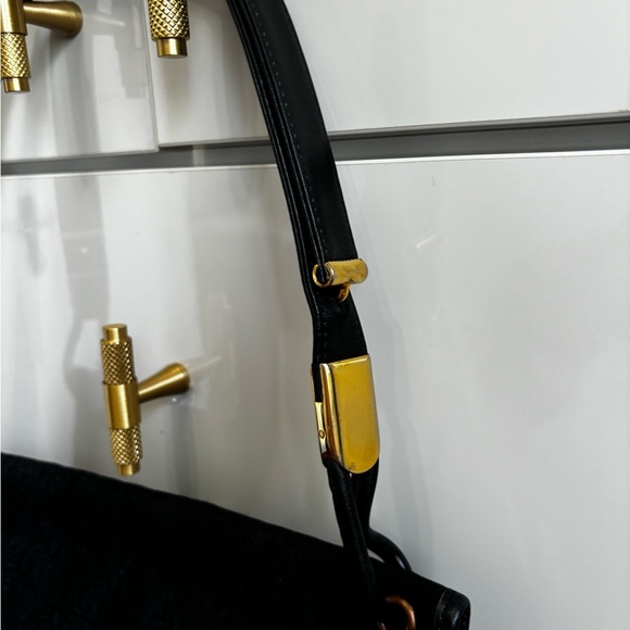Christian Dior monogram purse bag in black with gold hardware - Picture 10 of 13
